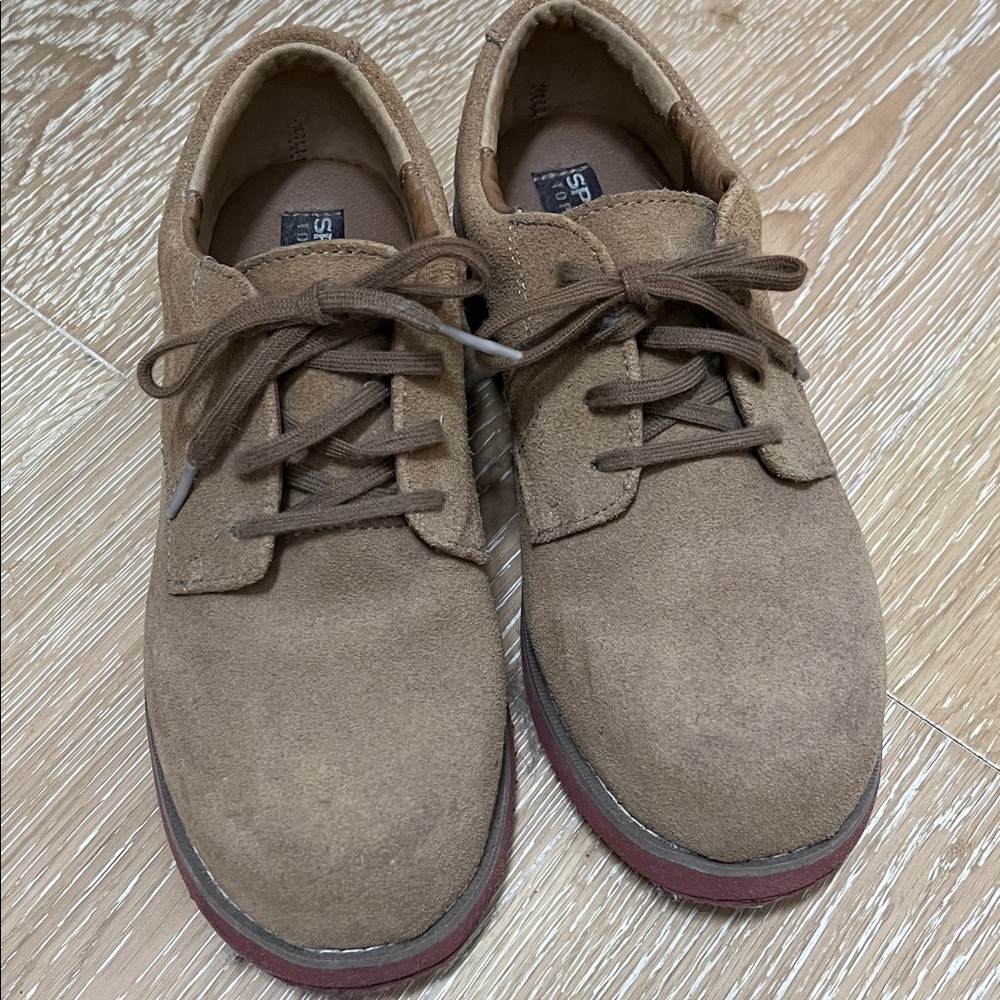 Sperry boys Tan Suede Oxfords